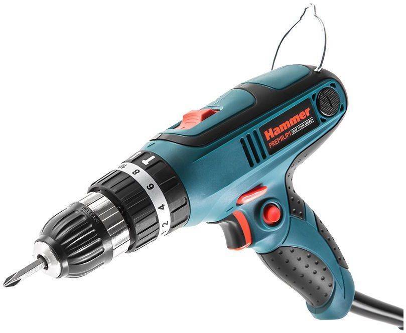 Дрель, Шуруповерт HAMMER DRL320 PREMIUM акк. Дрель шуруповерт 364891 { 320Вт 10мм БЗП 0-450/0-1500об/мин 35Нм }