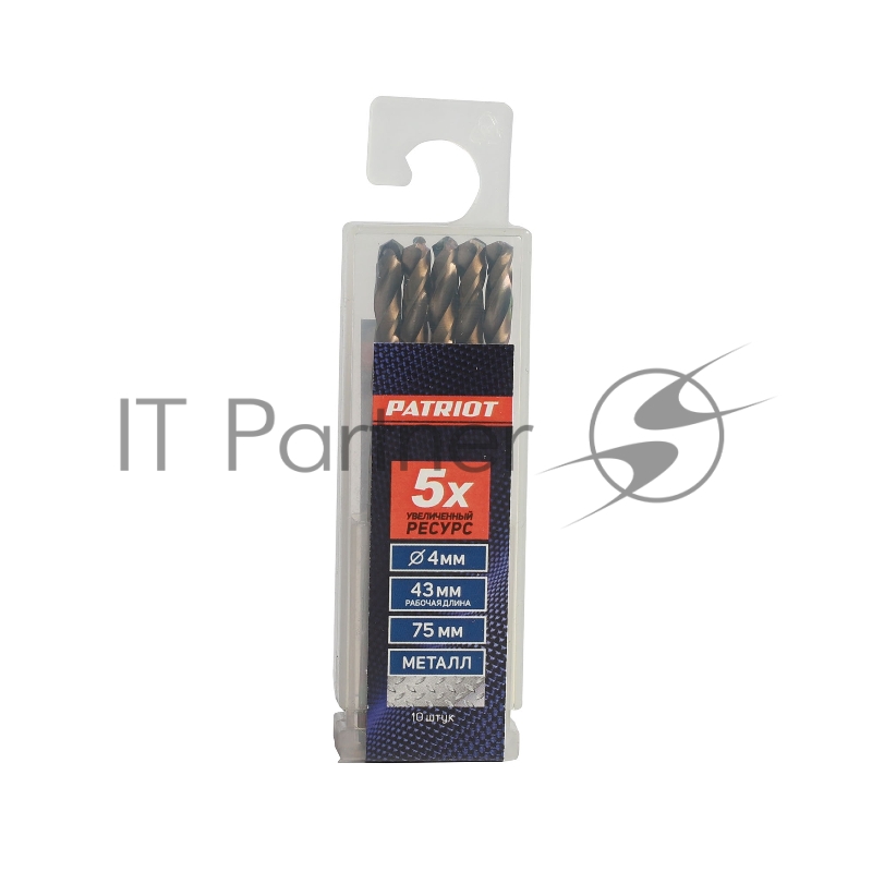 Сверло по металлу (4.0х75/43 мм 10 шт.) EDGE by PATRIOT815010029