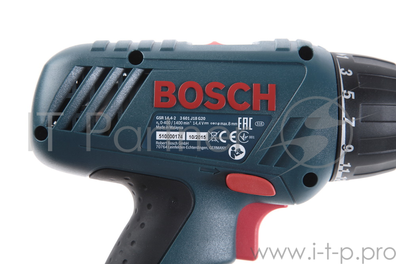Дрель, Шуруповерт Bosch GSR 14.4-2 Безударная дрель-шуруповерт 0601918G20 {14.4 В, БЗП.10мм, 2скор, 30нм, 1,8кг, 2акк.1,5Ач, кейс}