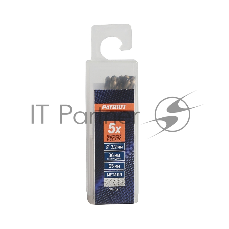 Сверло по металлу (3.2х65/36 мм 10 шт.) EDGE by PATRIOT 815010027