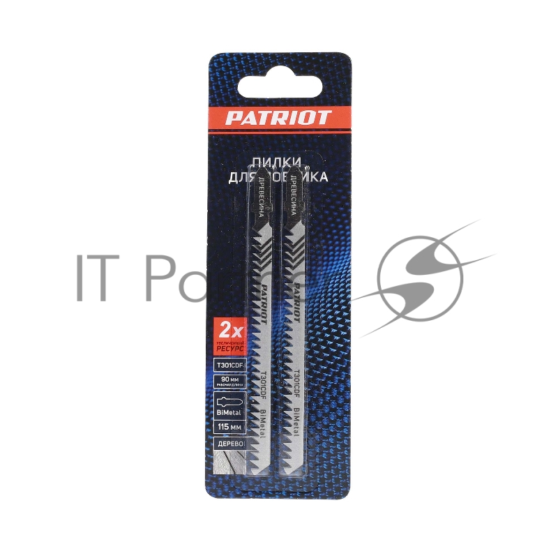 Пилка для лобзика по дереву T301CDF (2 шт.) EDGE by PATRIOT 814010012