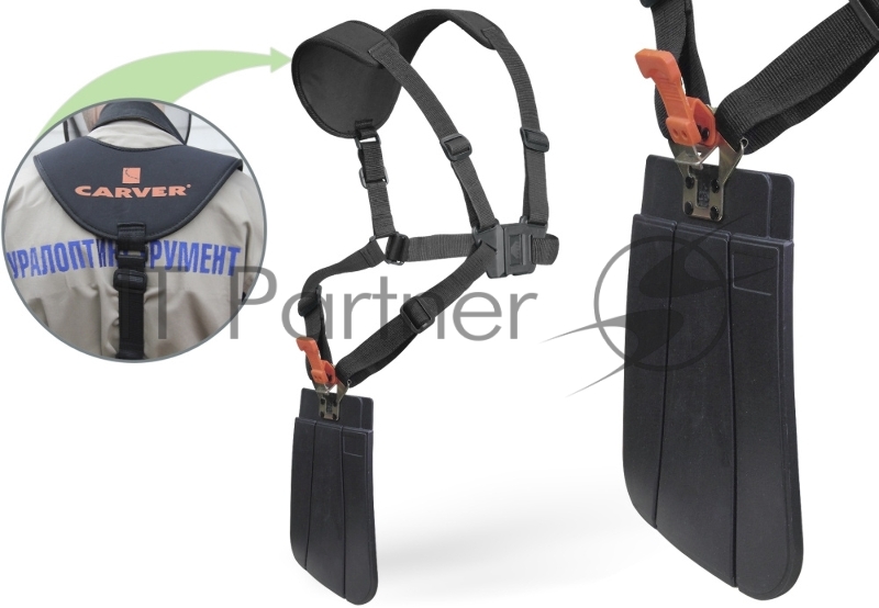 Мотокоса CARVER GBC-052MS 3лс 2х-тактный 52см3 1л нож 230мм леска2.4мм