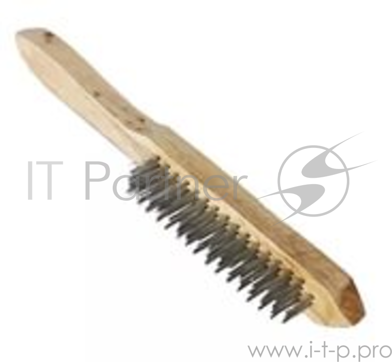 Щётка SANTOOL 060101-004 4-рядная металлическая с деревянной ручкой