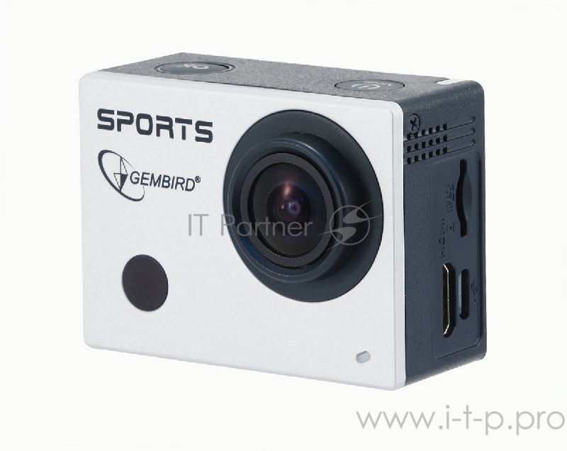 Цифровые камеры Gembird Экшн-камера Gembird ACAM-003, 8MP, 1920 x 1080 FHD (60 fps), WIFI, ЖК дисплей 2.0', TF/Micro SDHC, USB 2.0, подводный бокс + крепления.