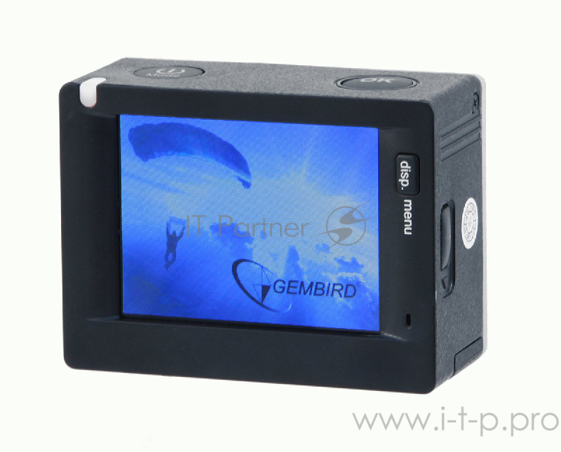 Цифровые камеры Gembird Экшн-камера Gembird ACAM-003, 8MP, 1920 x 1080 FHD (60 fps), WIFI, ЖК дисплей 2.0', TF/Micro SDHC, USB 2.0, подводный бокс + крепления.