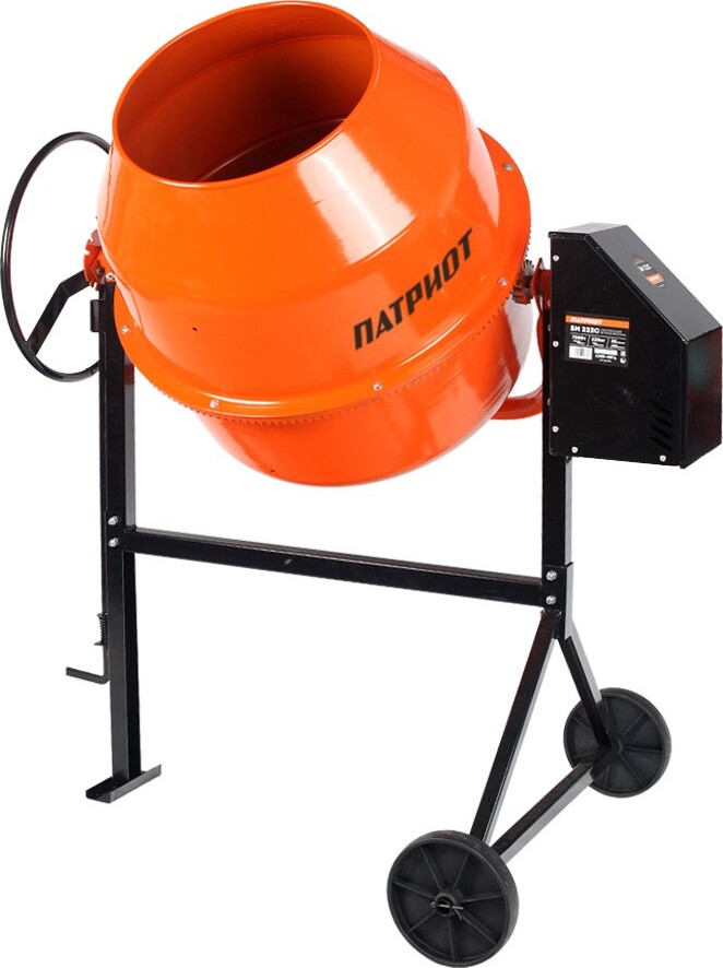 Бетоносмеситель ПАТРИОТ БM 127C 370Вт объем готовой смеси 120 кг чугунный венец 53 кг