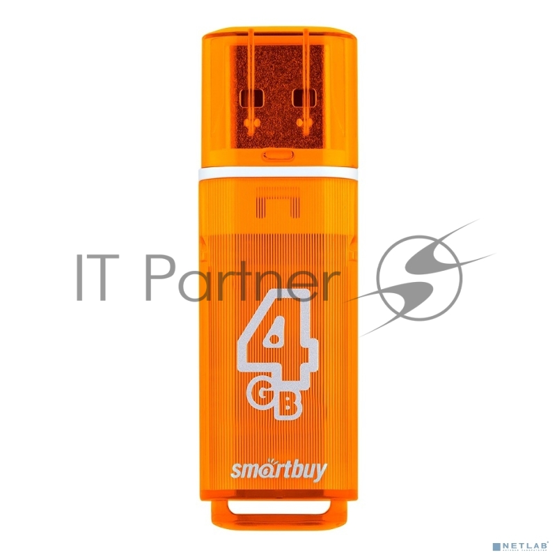 Внешний накопитель 4Gb USB Drive <USB2.0> Smartbuy Glossy series Orange (SB4GBGS-Or)