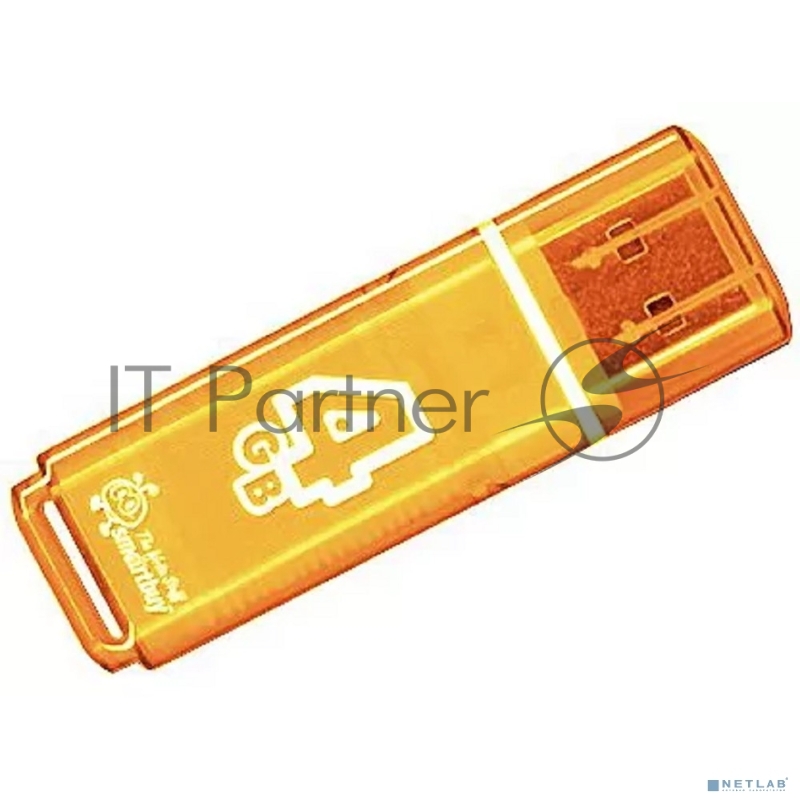 Внешний накопитель 4Gb USB Drive <USB2.0> Smartbuy Glossy series Orange (SB4GBGS-Or)