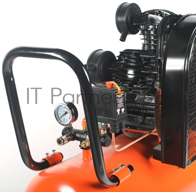 Компрессоры, Пневматическое оборудование Компрессор PATRIOT PTR 100-670 525306330 {Мощн.: 3 кВт Напр.: 400В~50Гц Об.двиг.: 1100 об/мин Производит.: 670 л/мин Об.ресивера: 100 л Давл.: 8 бар Вес: 98 кг}