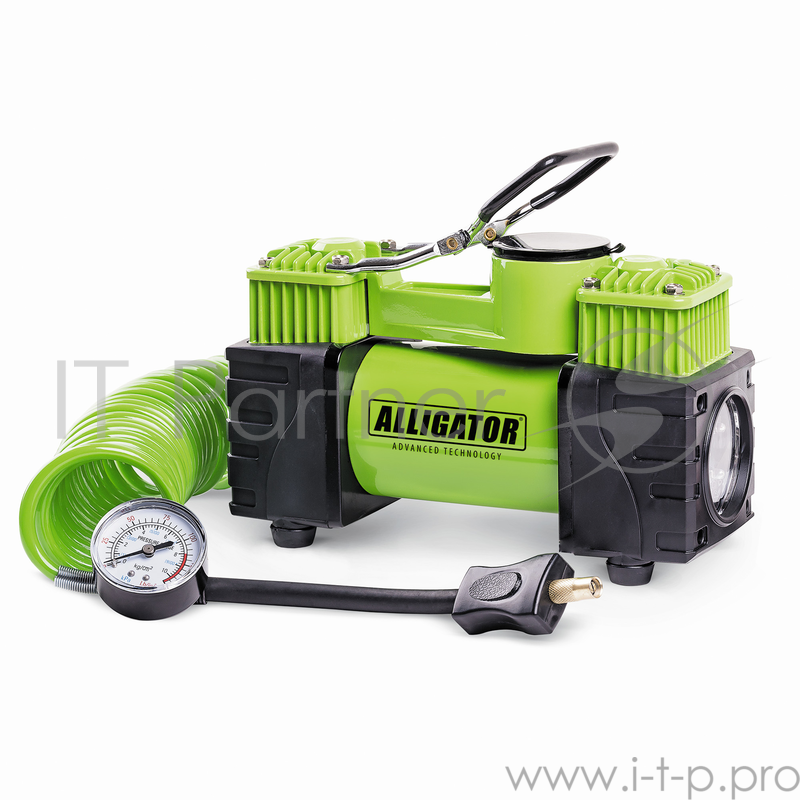 Компрессор ALLIGATOR AL-500 автомобильный металлический двухпоршневой 12V 220W производ-сть 55л/ми