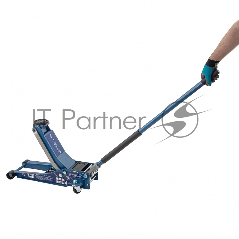 Домкрат гидравлический подкатной STELS 51136, быстрый подъем 3т low profile quick lift 75-515мм про