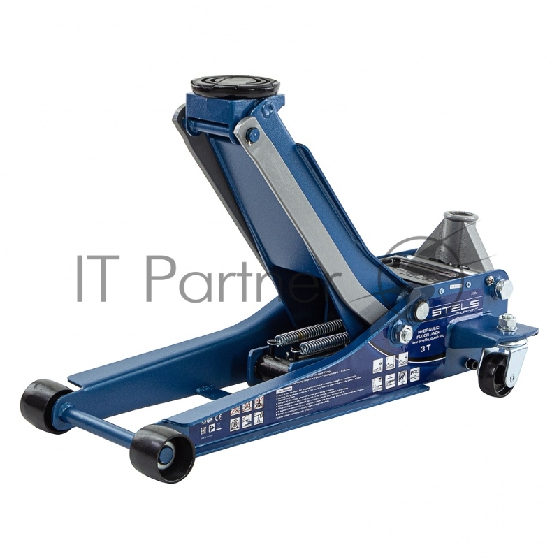 Домкрат гидравлический подкатной STELS 51136, быстрый подъем 3т low profile quick lift 75-515мм про