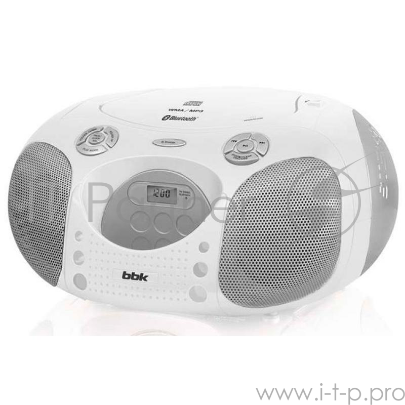 Аудиомагнитола BBK BX110BT белый 3.6Вт/CD/CDRW/MP3/FM(an)/USB/BT