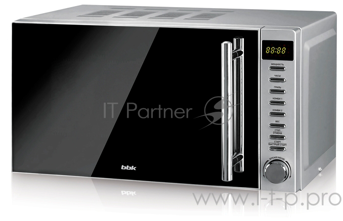СВЧ BBK 20MWG733T/BS-M (черный/серебро, 20 л, 700 Вт, управление механическое, гриль)