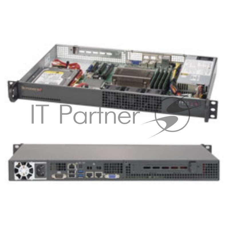 Сервер Серверная платформа 1U SATA BLACK SYS-5019S-L SUPERMICRO