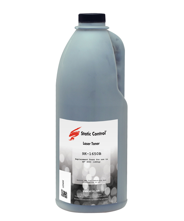 Тонер Static Control 9K-1650B черный флакон 1650гр. для принтера HP LJ 9000 / 9040 / 9050