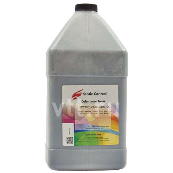 Тонер Static Control KYTK5240-1KG-K черный флакон 1000гр. для принтера Kyocera ECOSYS P5026/M5526