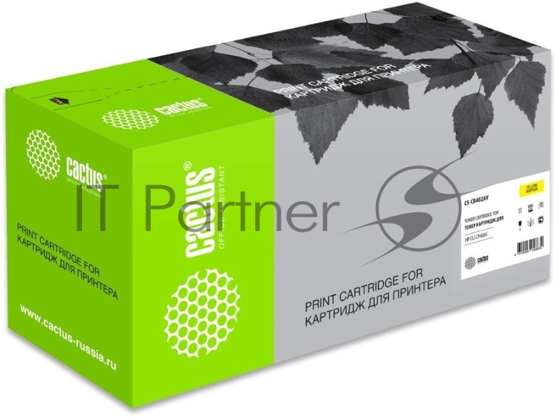 Тонер Картридж Cactus CS-CB402AV желтый (7500стр.) для HP CLJ CP4005/CP4005DN/CP4005N