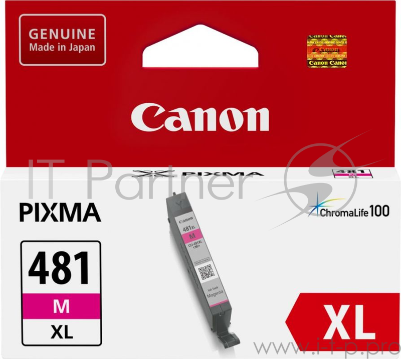 Картридж Canon CLI-481XL M EMB для TS6140/TS8140/TS9140/TR8540. Пурпурный. 466 страниц.