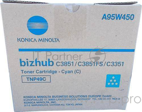 Тонер Konica-Minolta bizhub C3351/C3851 синий TNP-49C