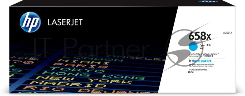 Тонер-картридж HP 658X Cyan LaserJet Toner Cartridge