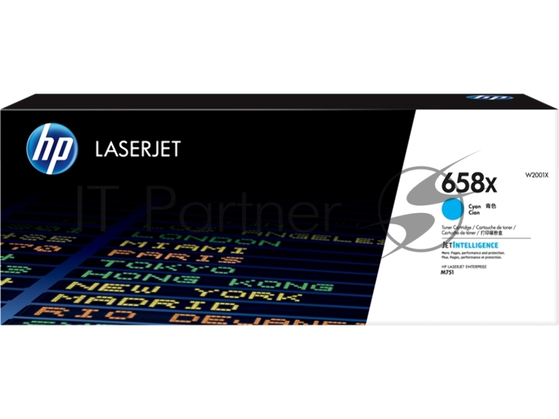 Тонер-картридж HP 658X Cyan LaserJet Toner Cartridge