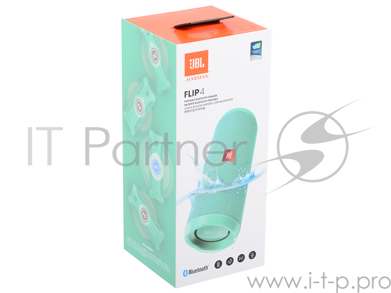 Динамик JBL Портативная акустическая система JBL Flip 4 бирюзовая