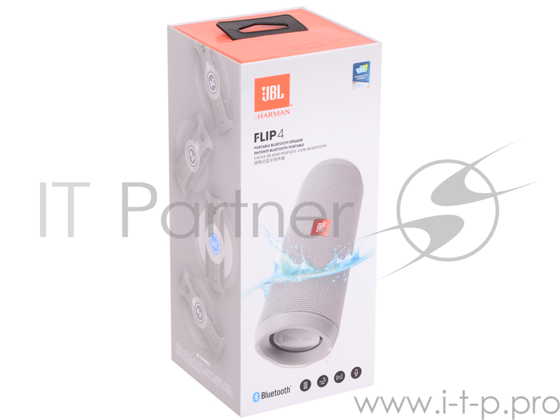Динамик JBL Портативная акустическая система JBL Flip 4 серая
