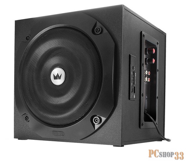 Колонки Акустическая система 2.1 CROWN CMBS-401 (МДФ, Bluetooth, 20W+10W*2 (RMS)=40W приёмник FM картридер интерфейс USB IR пульт)