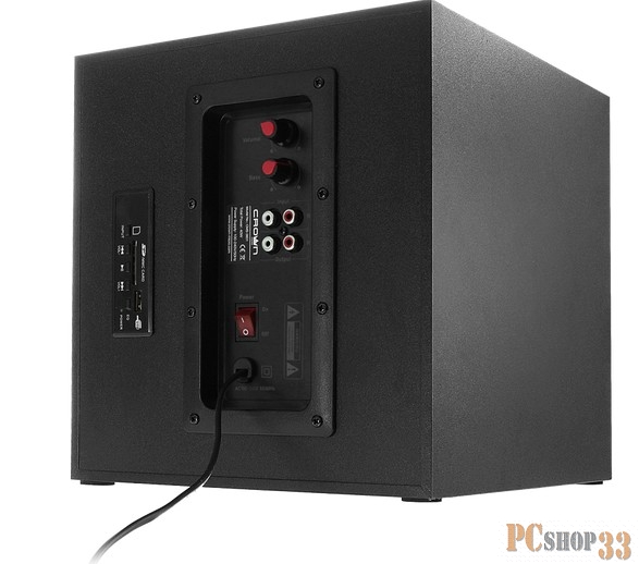 Колонки Акустическая система 2.1 CROWN CMBS-401 (МДФ, Bluetooth, 20W+10W*2 (RMS)=40W приёмник FM картридер интерфейс USB IR пульт)