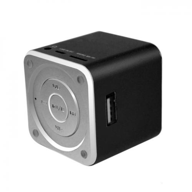 Колонка портативная ACD-SP101-B (MP3 плеер) с аккумулятором, micro USB, USB, microSD, Line-In, FM, silver. {90}