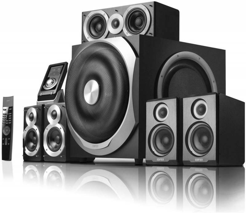 Колонки Edifier S760D Black {5.1, 5 сат.+сабвуфер, 60W х 5, 240W} (2 коробки)