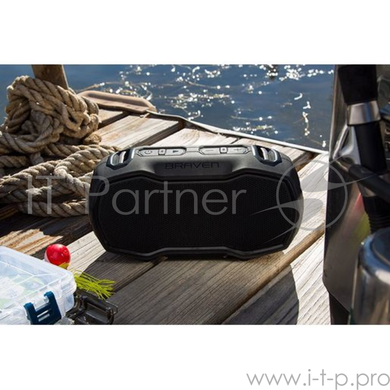 Беспроводная акустика Braven Ready Elite. Цвет серый/оранжевый.