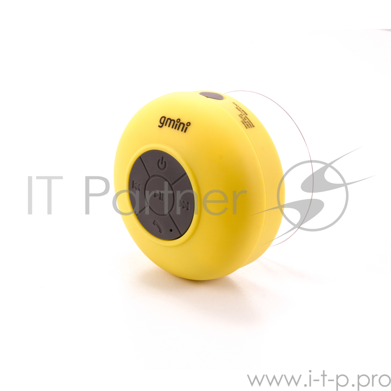 Bluetooth колонка Gmini GM-BTS-025, 3Вт, водонепроницаемая, жёлтая
