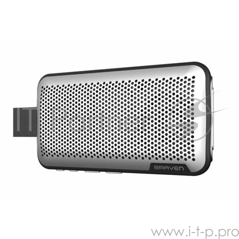 Беспроводной динамик со встроенным микрофоном Braven Brava. Цвет серебряный.