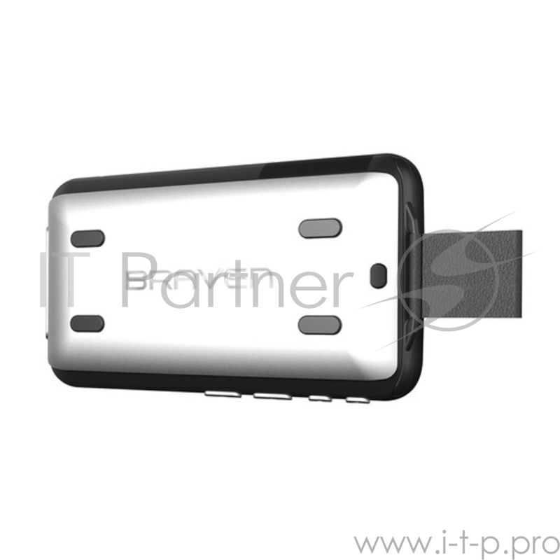 Беспроводной динамик со встроенным микрофоном Braven Brava. Цвет серебряный.