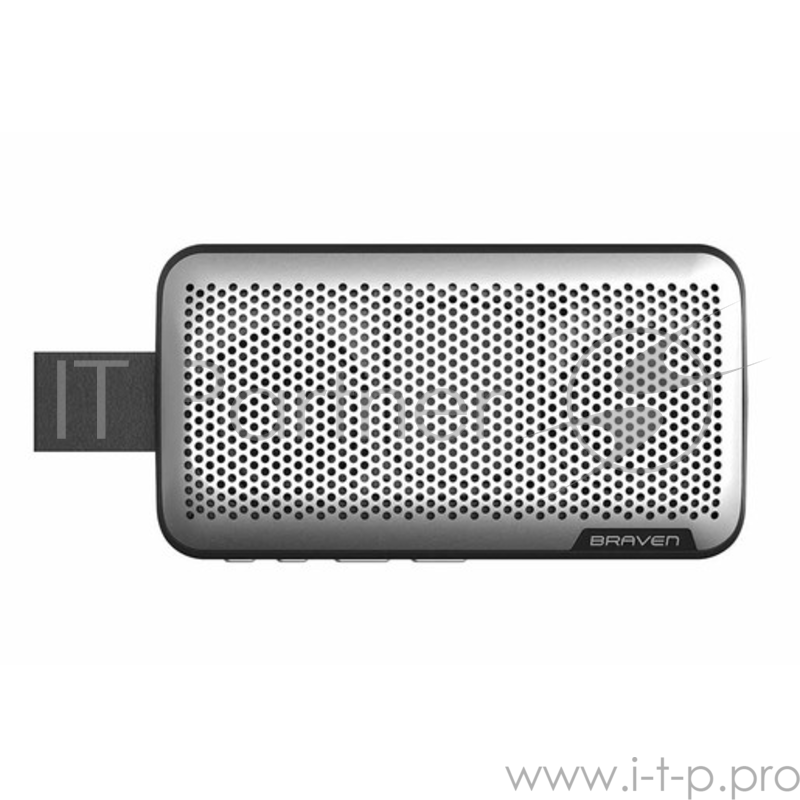 Беспроводной динамик со встроенным микрофоном Braven Brava. Цвет серебряный.
