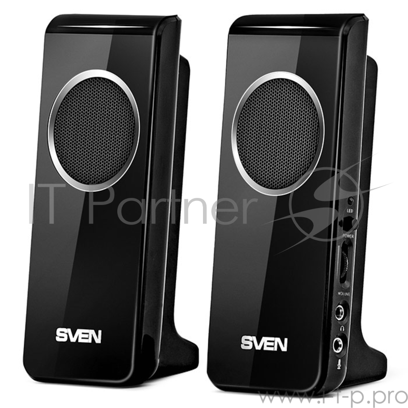 Колонки Sven 314 2.0 черный 4Вт