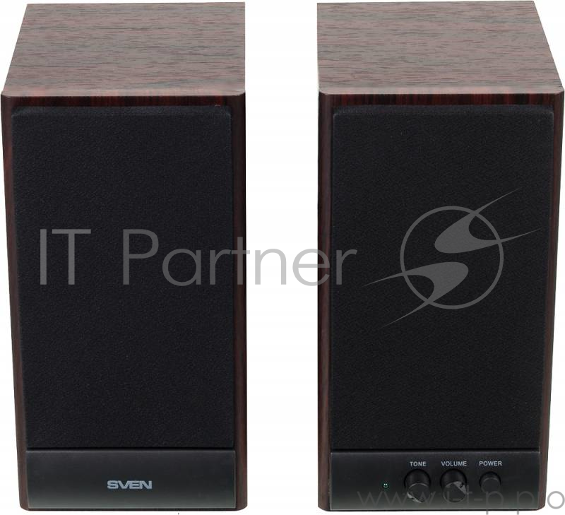 Колонки Sven SPS-609 2.0 коричневый/вишня 10Вт