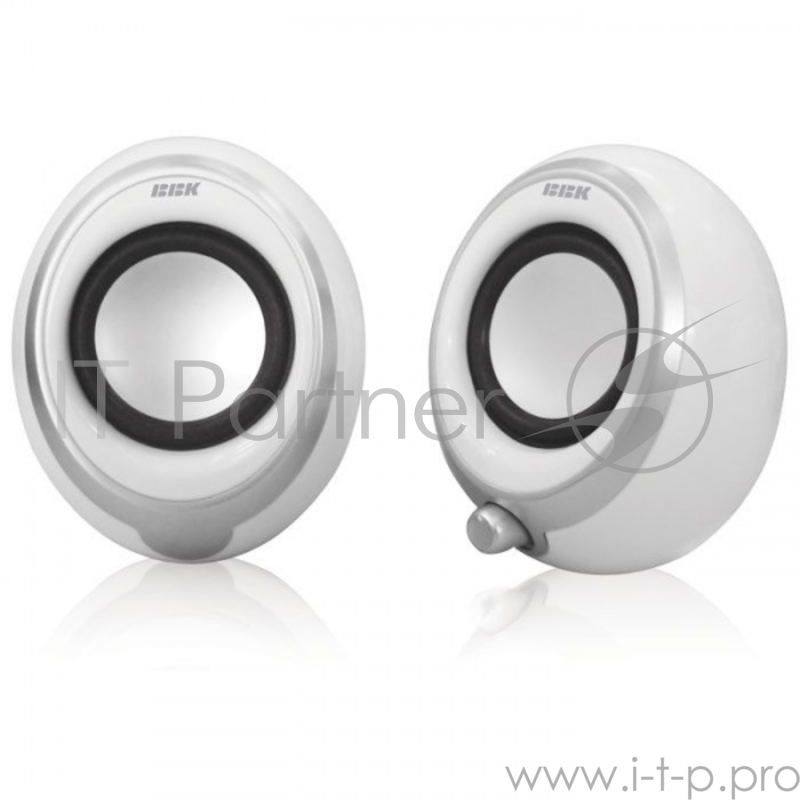 Колонки BBK BBK CA-201S 2.0 белый/металлик 6Вт портативные