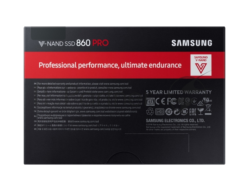 накопитель Samsung SSD 1Tb 860 PRO Series MZ-76P1T0BW {SATA3.0, 7mm}