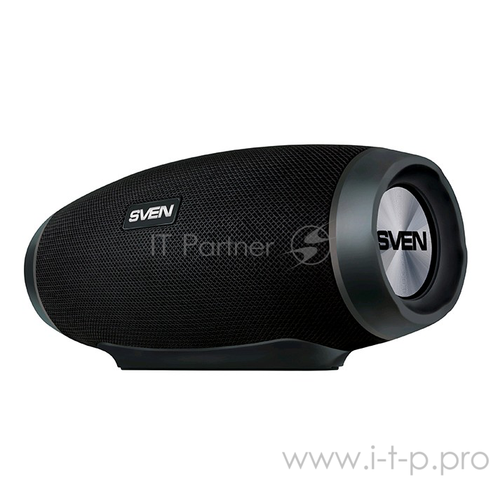 Портативная колонка Sven PS-230 2.0 black (2x6W, IPx5, мобильные, USB, Bluetooth, micro SD, FM-радио, 1500 мA)