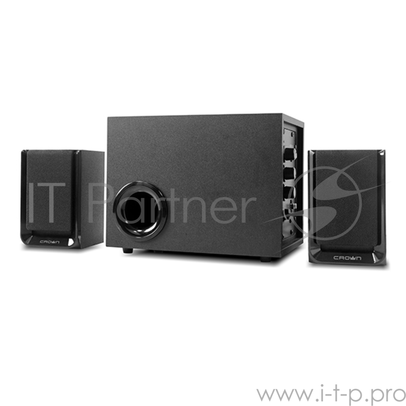 Акустическая система 2.1 CROWN CMS-410 Black ( Тип настольная акустика 2.1, 40W, МДФ, Ручное управление: питание, громкость, бас, высокие частоты, AWS)