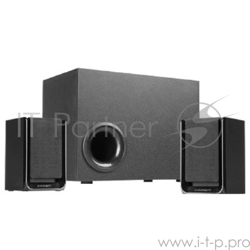 Акустическая система 2.1 CROWN CMS-410 Black ( Тип настольная акустика 2.1, 40W, МДФ, Ручное управление: питание, громкость, бас, высокие частоты, AWS)