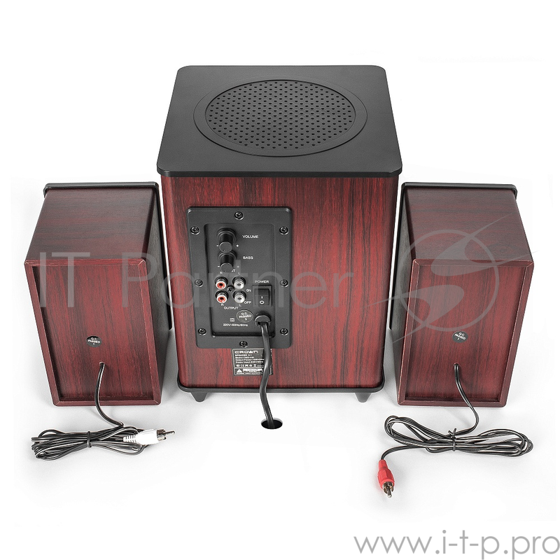 Акустическая система 2.1 CROWN CMS-440 Wood (Тип настольная акустика 2.1 31W, порт USB и картридер)