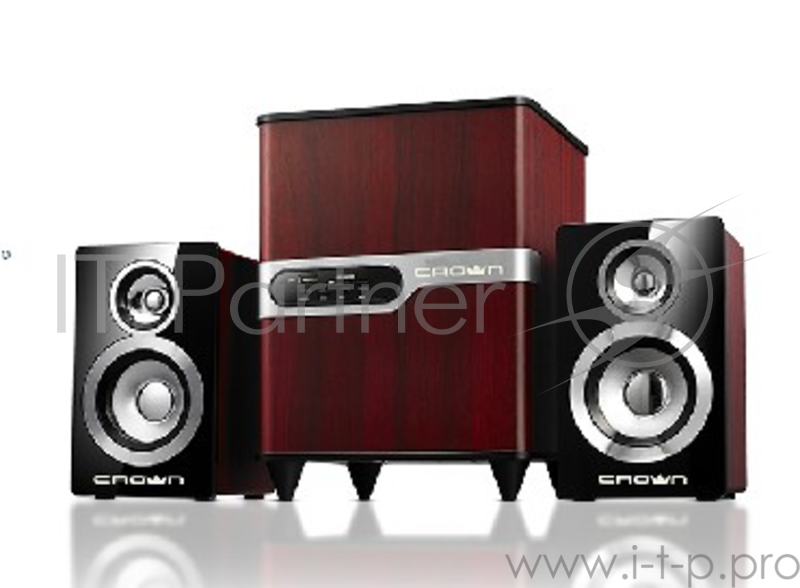 Акустическая система 2.1 CROWN CMS-440 Wood (Тип настольная акустика 2.1 31W, порт USB и картридер)