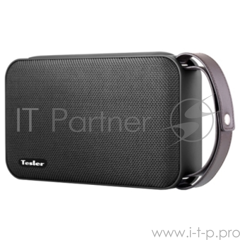 Портативная акустическая система TESLER PSS-880 Черный, Bluetooth, прорезиненный корпус, Мощность колонок 2х4,5 Вт