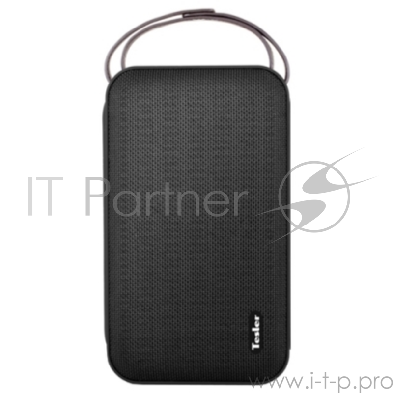 Портативная акустическая система TESLER PSS-880 Черный, Bluetooth, прорезиненный корпус, Мощность колонок 2х4,5 Вт