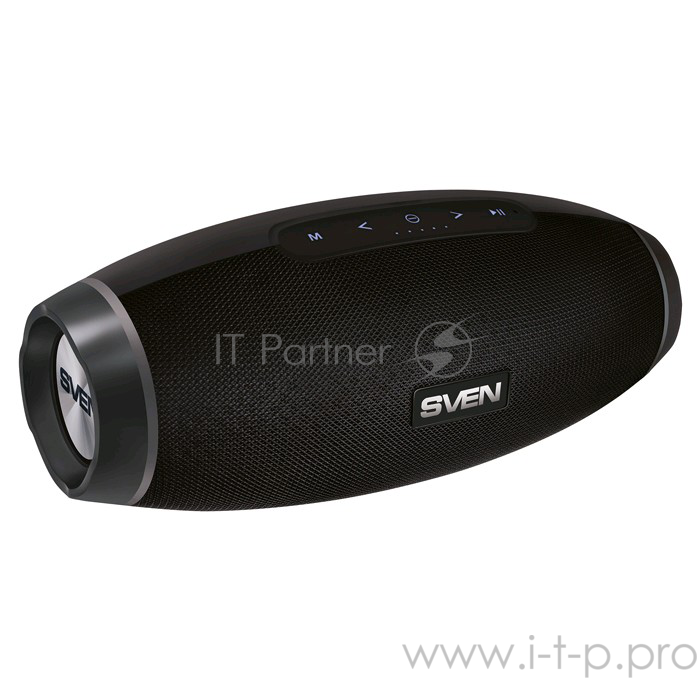 Портативная колонка Sven PS-330 2.1 black (16W + 2x7W, мобильные, mini Jack, USB, Bluetooth, micro SD, 2 x 2200 мA, зарядка мобильных устройств)
