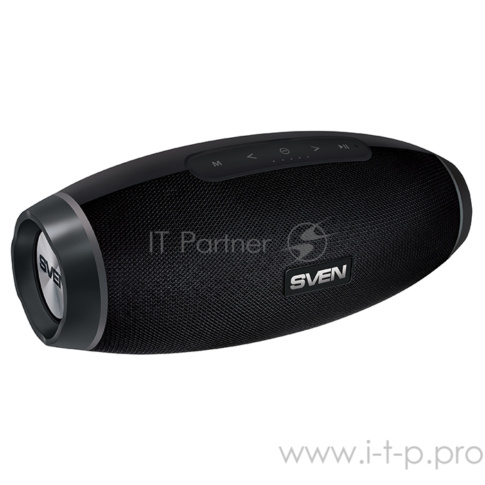 Портативная колонка Sven PS-330 2.1 black (16W + 2x7W, мобильные, mini Jack, USB, Bluetooth, micro SD, 2 x 2200 мA, зарядка мобильных устройств)
